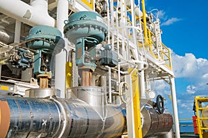 Automatic control valve on offshore oil and gas industry.