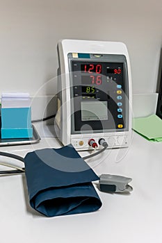 Automatic Digital Blood Pressure Monitor on white background