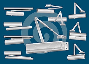 Automatic door closer set