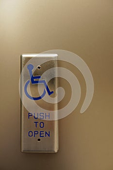 Automatic door opener for wheelchair accessibility photo