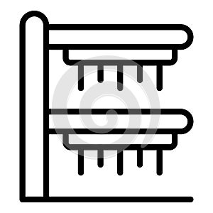 Automatic field irrigation icon outline vector. Water system