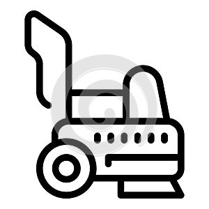 Automatic floor scrubber icon outline vector. Sanitation vehicle