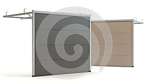 Automatic garage gate, 3D illustration