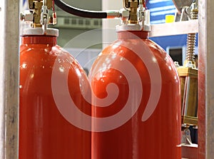 Automatic gas extinguishing installation. Modular gas fire extinguishing systems