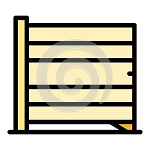 Automatic gate icon vector flat