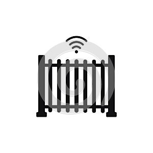 automatic gate icon on white
