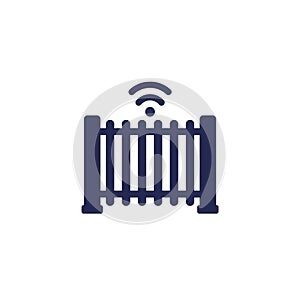automatic gate icon on white