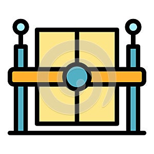 Automatic gate system icon vector flat