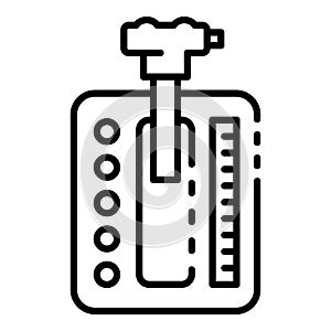 Automatic gearbox icon, outline style