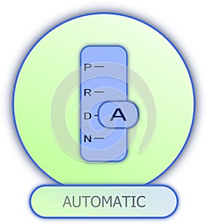 Automatic gearbox symbol and icon