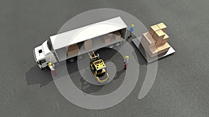 Automatic GPS system delivery of goods on truck, Digital Tracking goods.