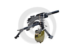 Automatic grenade launcher isolated on a white background