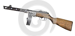 Automatic gun isolated on white background