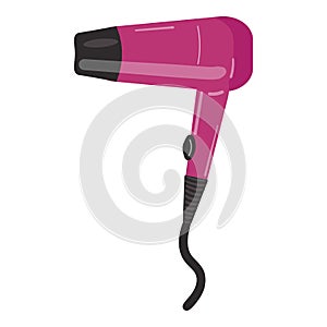 Automatic hair dryer icon cartoon vector. Air blower