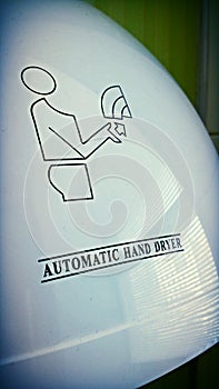 Automatic hand dryer.