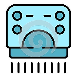 Automatic hand dryer icon vector flat