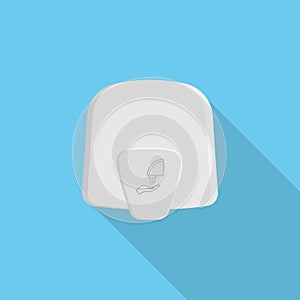 Automatic hand dryer isolated on background. Vector illustration