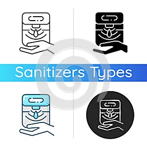 Automatic hand sanitizer dispenser icon