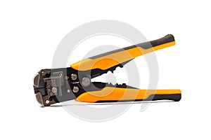 Automatic insulation stripper isolated on white background.