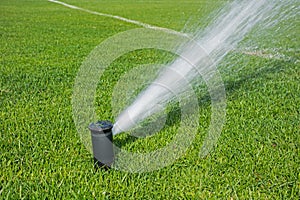 Automatic irrigation system for lawns and green grass