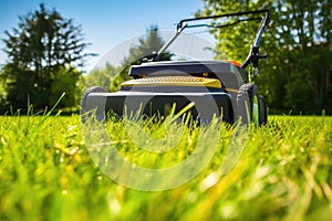 an automatic lawnmower grass