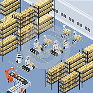 Automatic Logistics Delivery isometric background