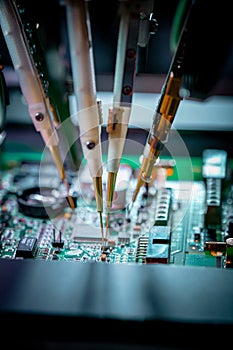 Automatic machine for diagnostics of electronic boards, production