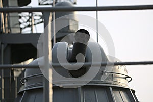 The automatic naval close-in weapon system AK-630 with uncovered muzzle. Closeup