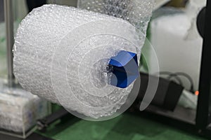 Automatic packing machine with plastic bag and paper box