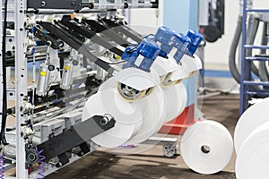 Automatic packing machine with plastic bag and paper box