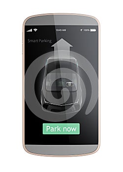 Automatic parking apps interface design concept