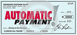 Automatic Payment Money Check Sent Software Program System