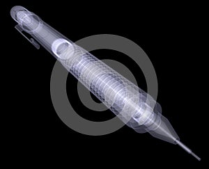 Automatic pencil. X-ray render
