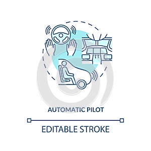 Automatic pilot concept icon