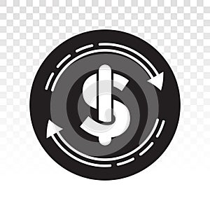 Automatic recurring payments or billing cycle line art icon for apps and websites