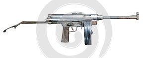 Automatic rifle isolated on white background. automatic rifle from the Second World War