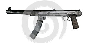 Automatic rifle isolated on white background. automatic rifle from the Second World War