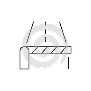 Automatic road barrier line icon