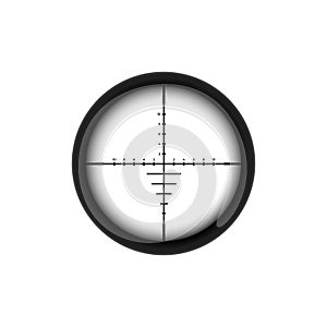 Automatic sniper collimator icon with blurred sight crosshairs