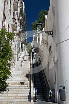 Automatic step stairs on Lisbon street