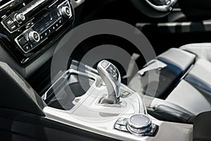 Automatic transmission gear shift in car