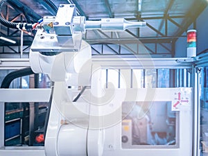 automatic ultrasonic welding in manufacturing by use robotic automation system tool