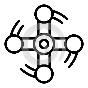 Automatic water irrigation icon outline vector. Drip system