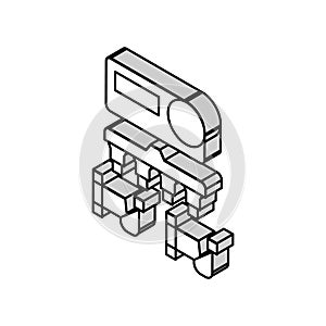 automatic watering system isometric icon vector illustration