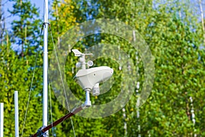 Automatic weather station, with a weather monitoring system, recording and transmitting information remotely observation photo