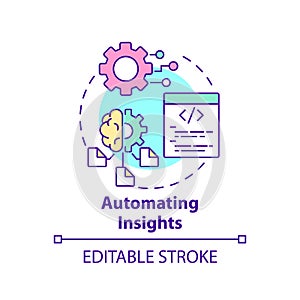Automating insights concept icon