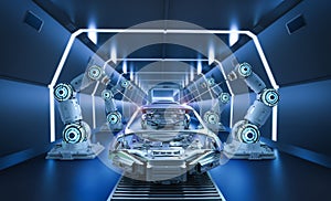 Automation aumobile factory concept photo