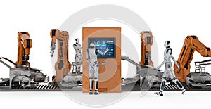 Automation aumobile factory concept photo