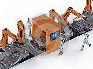 Automation aumobile factory concept photo