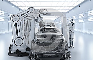 Automation aumobile factory concept photo